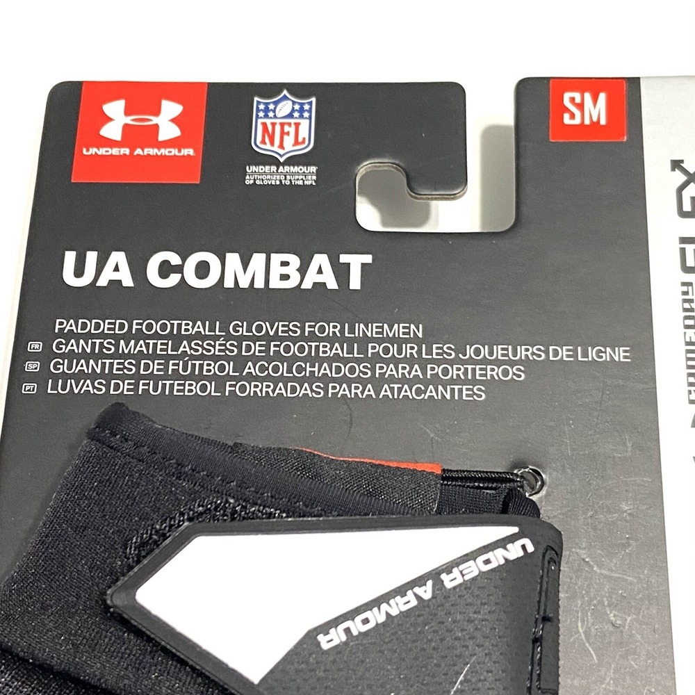 NEW Under Armour Lineman Combat V Football Gloves Size S Small - Picture 3 of 5